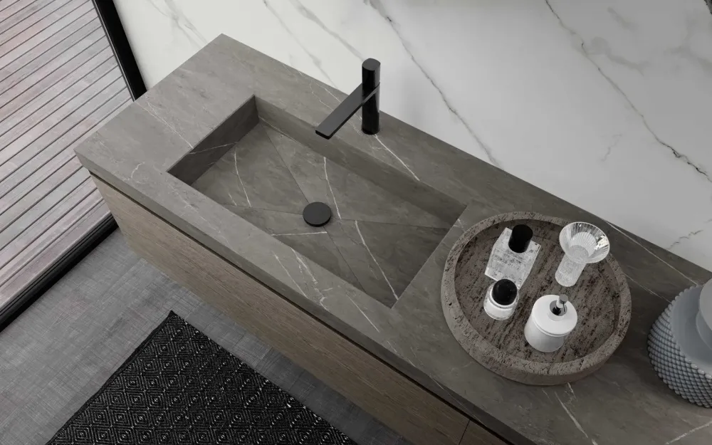 Baxar Mobile bagno in legno modello M3 system 311 di in Offerta Outlet- Mobili Bagno Sospeso