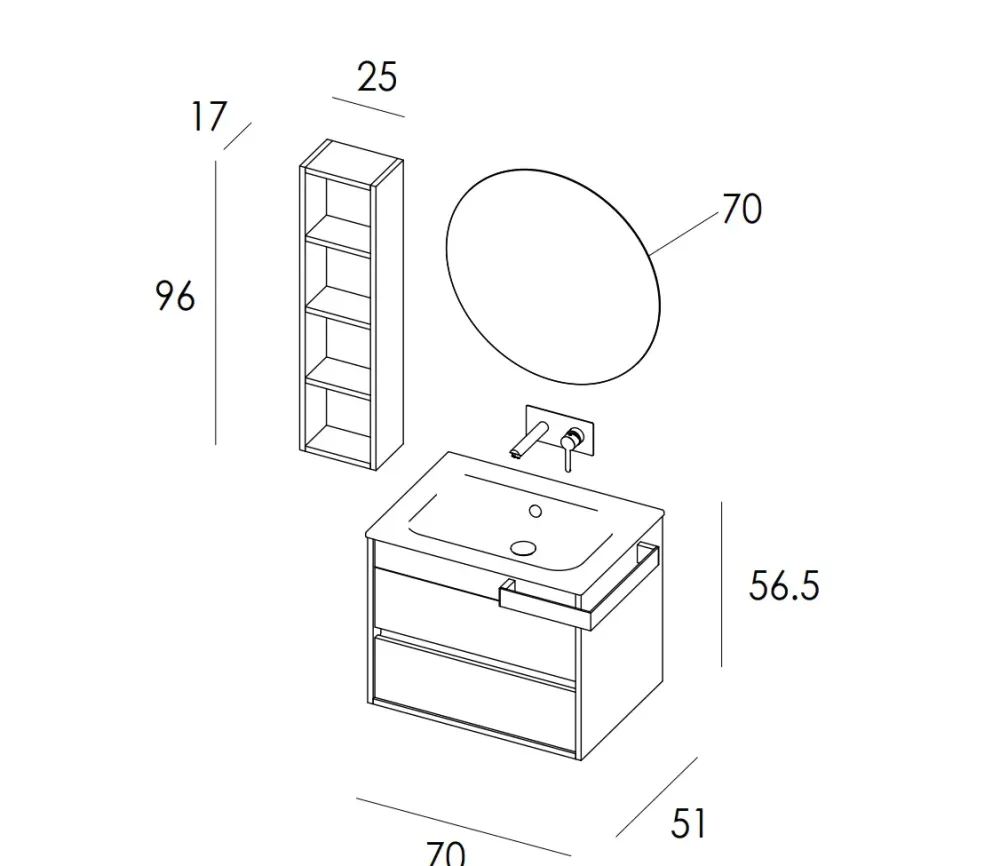 Mobile bagno Duetto 03 IN OFFERTA OUTLET^Mastella New