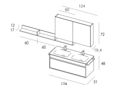 Sale Mobile bagno Duetto 02 IN OFFERTA OUTLET Mobili Bagno Sospeso