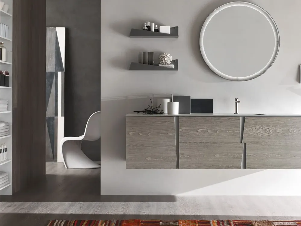 Online Mobile bagno Come foto hpl vari colori IN OFFERTA OUTLET Mobili Bagno Sospeso