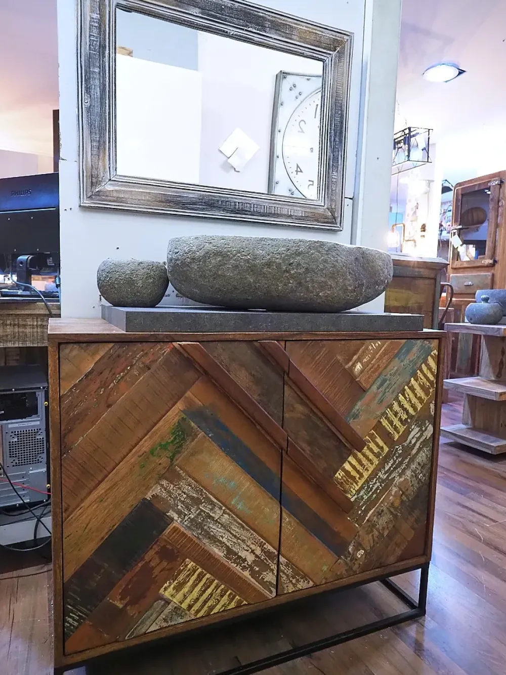 Collezione esclusiva Mobile bagno Mobile bagno industrial colorato in offerta Nuovi mondi cucine SCONTATO a PREZZI OUTLET- Mobili Bagno A Terra