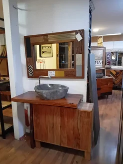 Nuovi Mondi Collection Mobile bagno Mobile bagno design carribe  IN OFFERTA OUTLET- Mobili Bagno A Terra