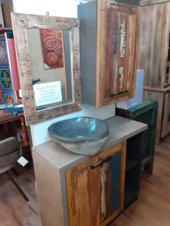 Hot Mobile bagno Mobile bagno vintage recicle industrial   con un ribasso imperdibile Mobili Bagno A Terra