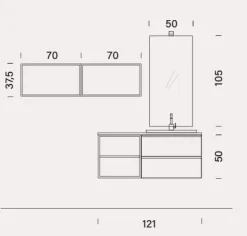 Mobile bagno Sospeso Bg002 con forte sconto^Compab Clearance