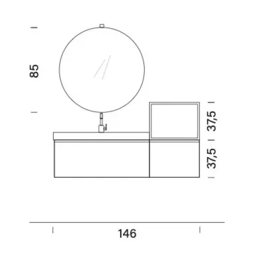 Compab Mobile bagno Sospeso Bg008 a prezzo ribassato- Mobili Bagno Sospeso