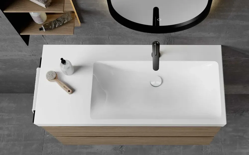 Outlet Mobile bagno Sospeso Block system just c34 a prezzi convenienti Mobili Bagno Sospeso