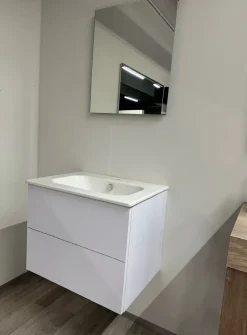 Discount Mobile bagno Sospeso Byte next 01 mobile con specchio in offerta Mobili Bagno Sospeso