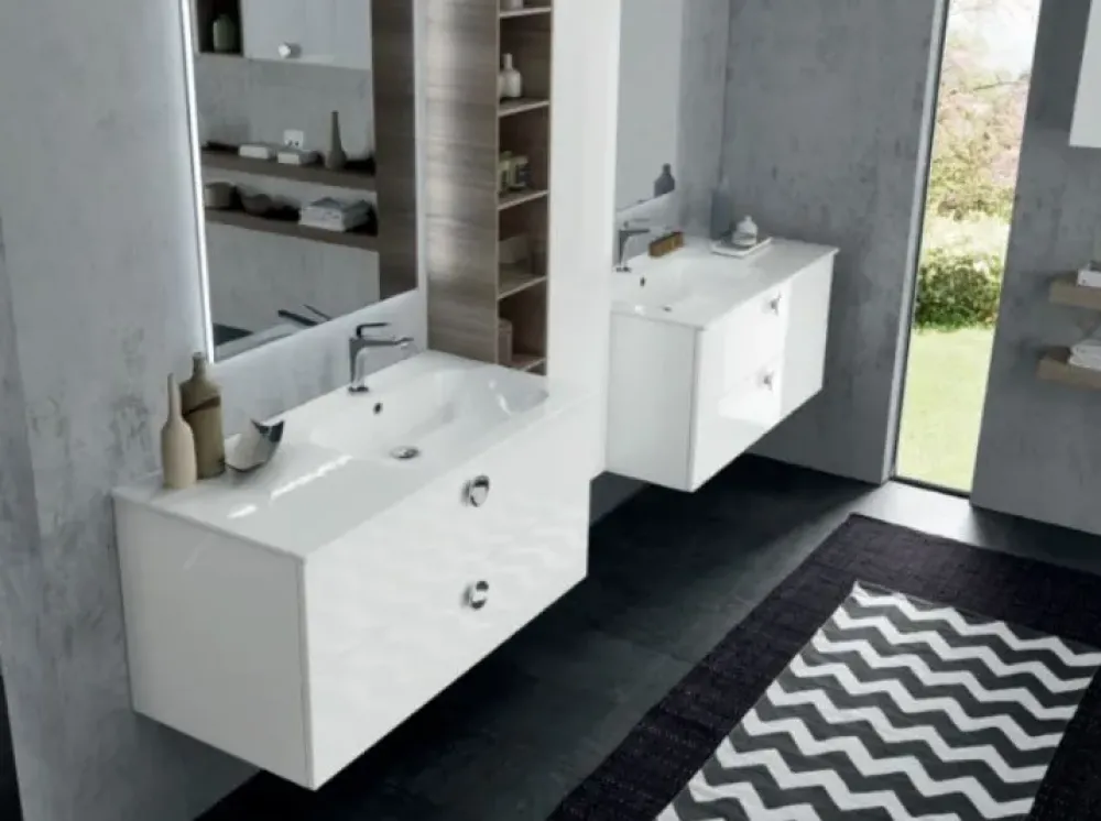 Baxar Mobile bagno Sospeso Comp. 009 bagno con forte sconto- Mobili Bagno Sospeso