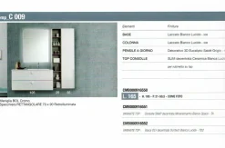 Baxar Mobile bagno Sospeso Comp. 009 bagno con forte sconto- Mobili Bagno Sospeso