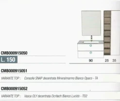 Baxar Mobile bagno Sospeso Comp. 009 bagno con forte sconto- Mobili Bagno Sospeso