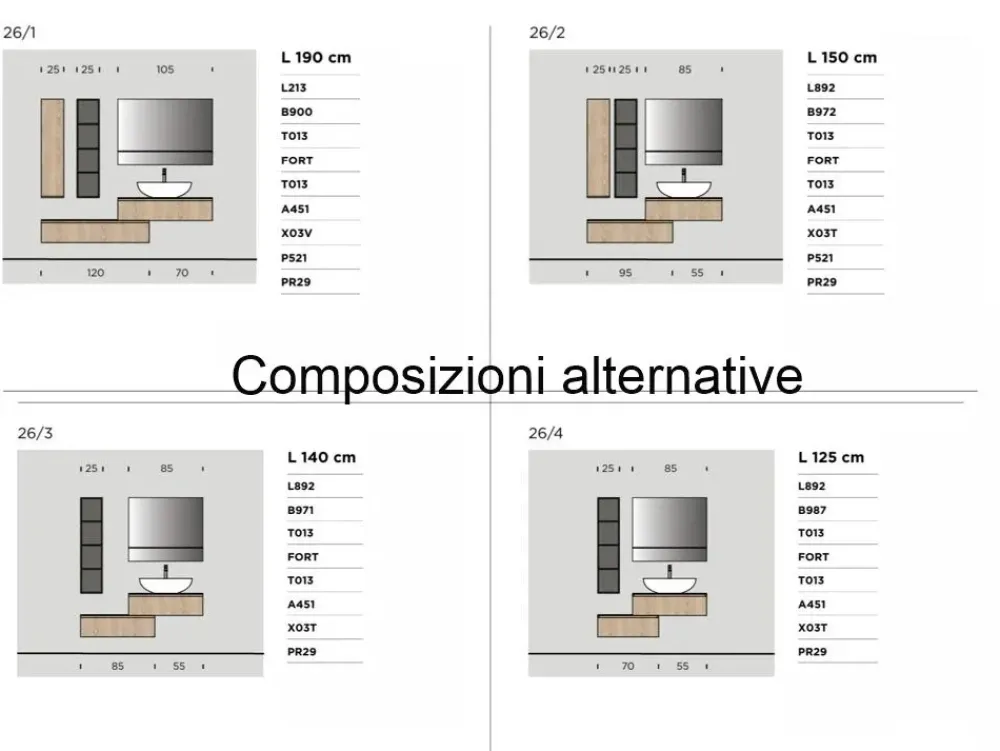 Mobile bagno sospeso Home plus 45 di SCONTATO - 23%^Arbi Outlet