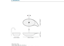 Discount Mobile bagno Sospeso Kreoo decor marmi lavabo da appoggio cashmere marmo gris saint marie a prezzi convenienti Mobili Bagno Sospeso