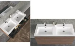 Online Mobile bagno Sospeso 2lavabi syntesi 120 a prezzi outlet Mobili Bagno Sospeso