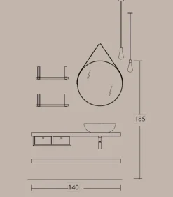 Mobile bagno Sospeso Life 03 a prezzo ribassato^Legnobagno Sale