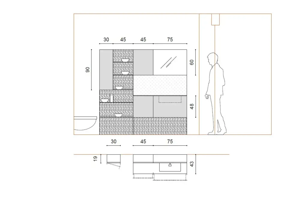 Online Mobile bagno sospeso Modo project di SCONTATO - 41% Mobili Bagno Sospeso
