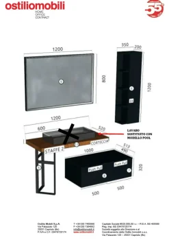 Online Mobile bagno Sospeso Nerolab maniglia blu in offerta Mobili Bagno Sospeso