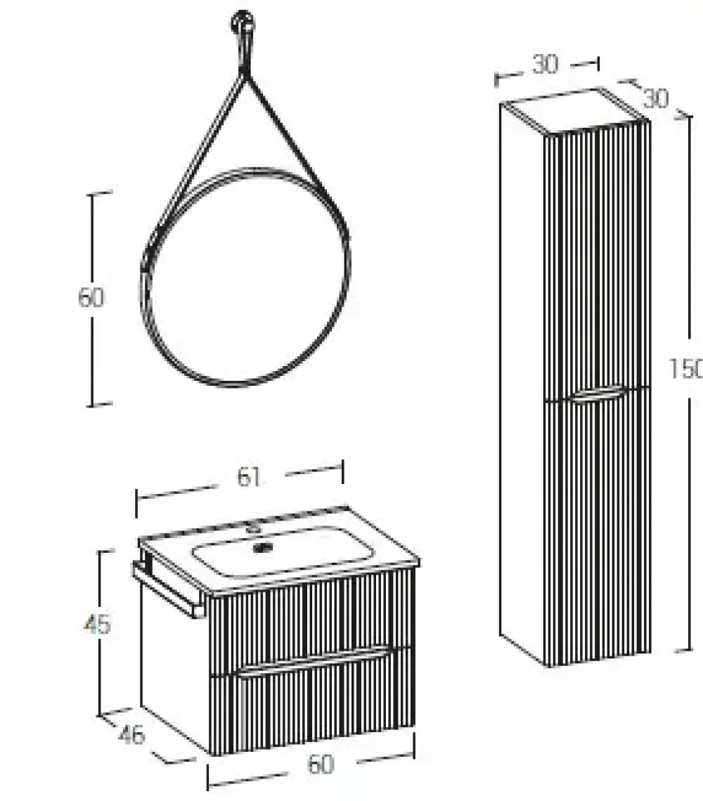 Clearance Mobile bagno Sospeso Verso 02 scontato - 50% Mobili Bagno Sospeso