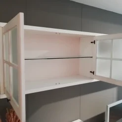 Ambienti BassanoAmbienti Bassano Mobile componibile in laccato opaco Domino a prezzo Outlet- Pareti Attrezzate