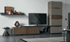 New Mobile componibile S002 in legno a prezzo scontato Pareti Attrezzate