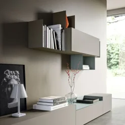 Homes Mobile componibile System day in laccato opaco in Offerta Outlet- Pareti Attrezzate