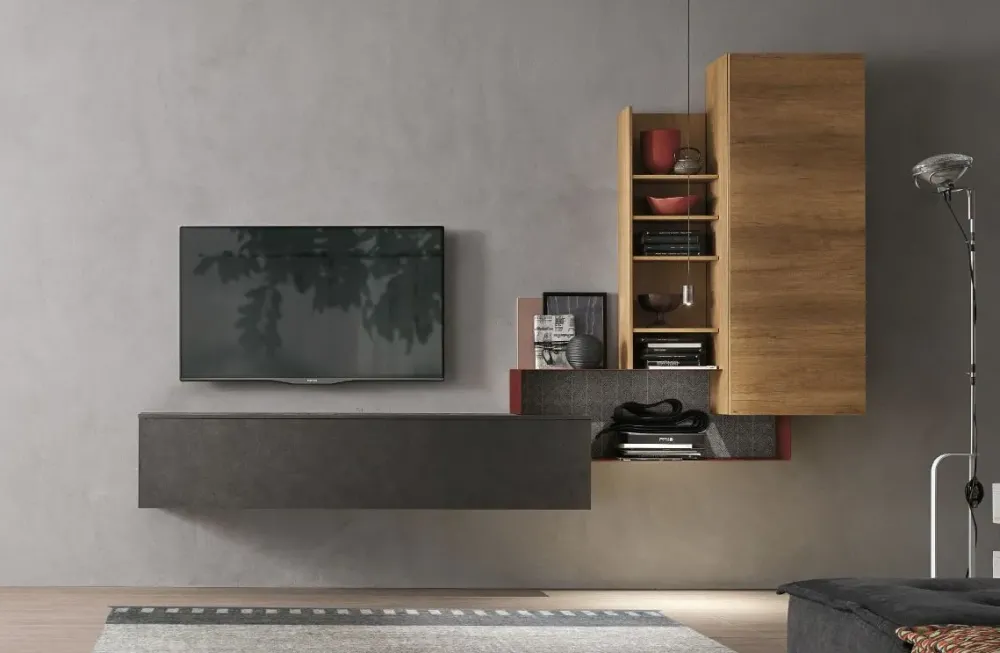 Outlet Mobile componibile A073 SCONTO IMPERDIBILE Pareti Attrezzate