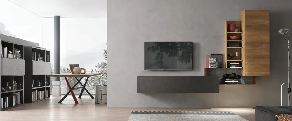 Outlet Mobile componibile A073 SCONTO IMPERDIBILE Pareti Attrezzate