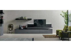 Discount Mobile componibile in laminato materico in Offerta Outlet Pareti Attrezzate