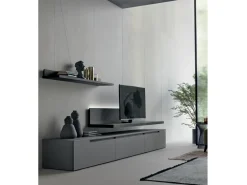 Discount Mobile componibile in laminato materico in Offerta Outlet Pareti Attrezzate