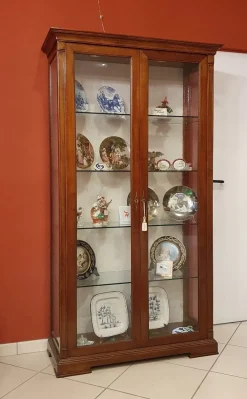 Mobile d'antiquariato modello Vetrina cristalliera in ciliegio a PREZZO SCONTATO^Artigianale New