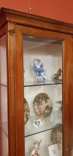 Mobile d'antiquariato modello Vetrina cristalliera in ciliegio a PREZZO SCONTATO^Artigianale New