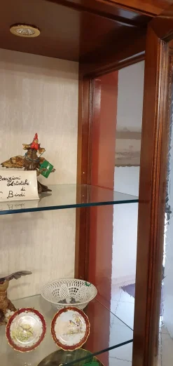 Mobile d'antiquariato modello Vetrina cristalliera in ciliegio a PREZZO SCONTATO^Artigianale New