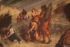 Artigianale Mobile d'antiquariato Quadro cornice foglia argento serigrafia su tela IN OFFERTA OUTLET- Antiquariato