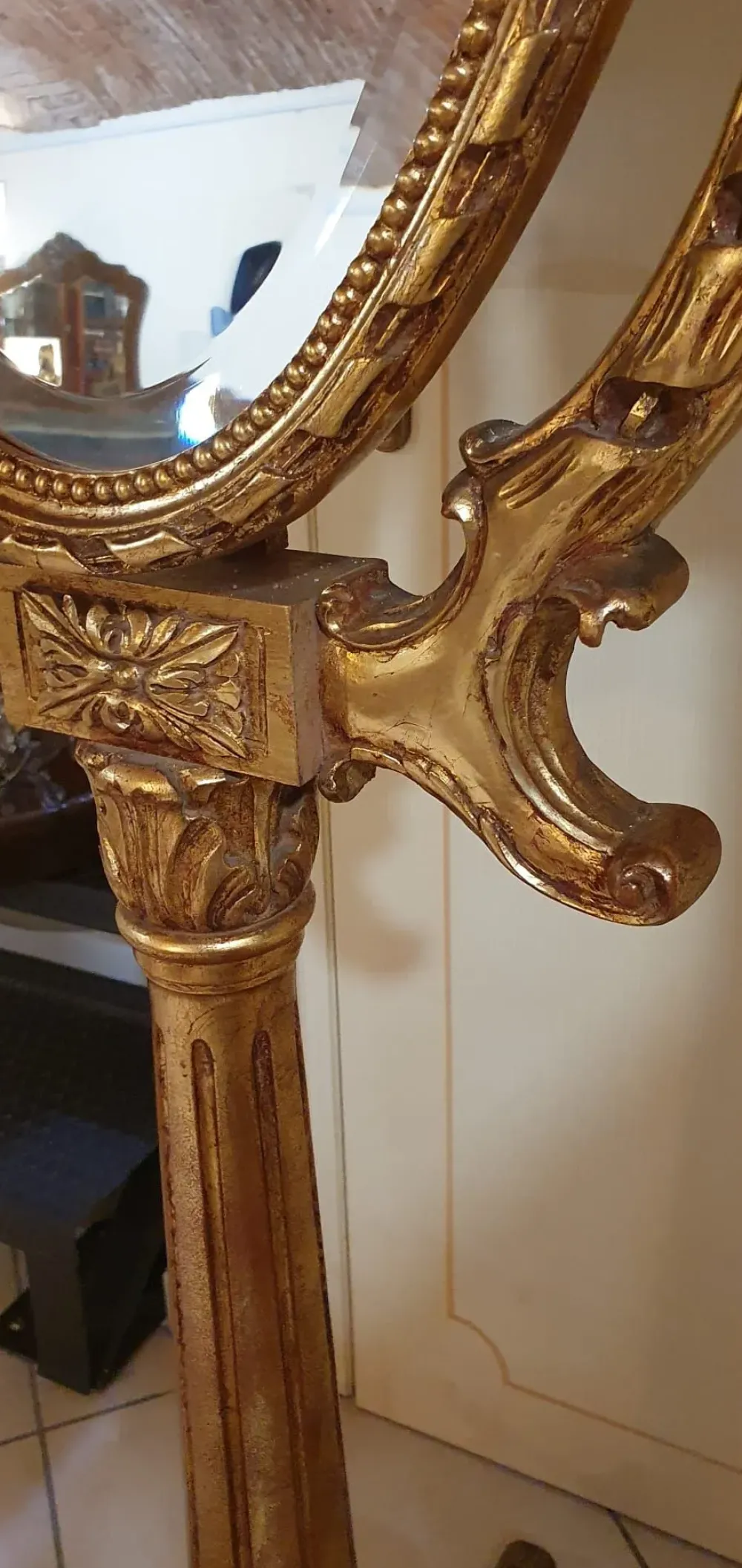 Artigianale Mobile d'epoca Specchio a bilanciere IN OFFERTA OUTLET- Antiquariato