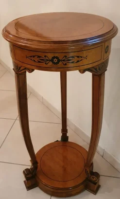 Artigianale Mobile di Antiquariato in stile neoclassico Colonna in radica a prezzo scontato- Antiquariato