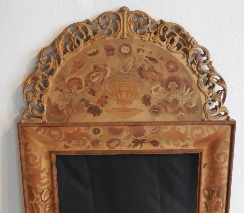 Colombo Stile Mobile di Antiquariato in stile neoclassico Specchiera intarsiata bois de rose in Offerta Outlet- Antiquariato