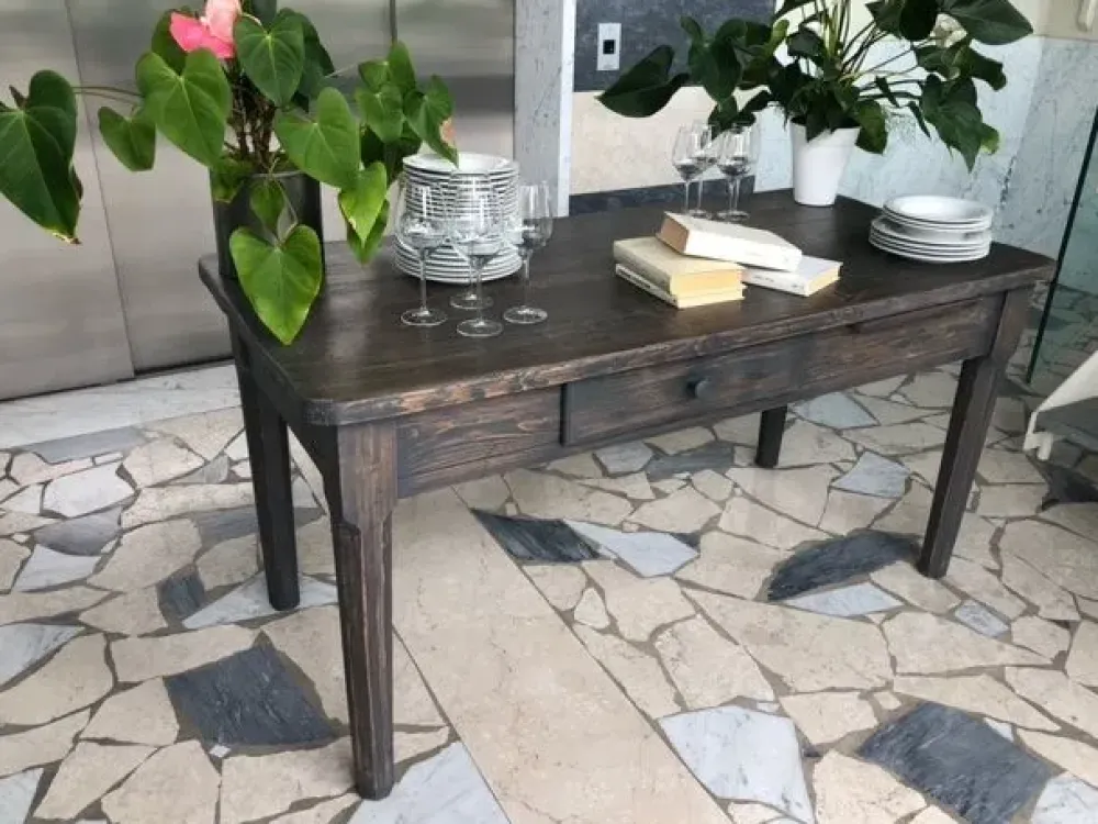 Artigianale Mobile di antiquariato modello Tavolo macellaio a PREZZO SCONTATO- Antiquariato