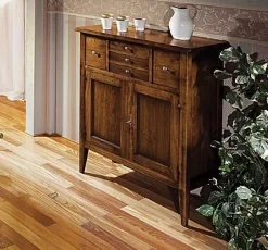 Best Mobile ingresso Credenzina con piede alto in legno massello scontata del 40% in legno in Offerta Outlet Mobili Ingresso