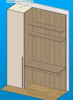 Clearance Mobile ingresso modello Ingresso con armadio e home office di in OFFERTA OUTLET Mobili Ingresso