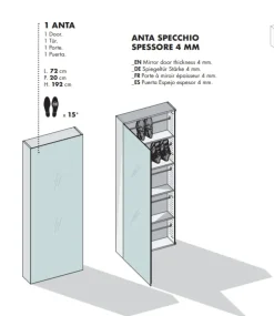 Mobile ingresso Senza maniglia modello moderno Welcome 2 di in offerta^Birex Best