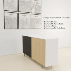 Las Mobili Mobile modello Sigma h93 a giorno in legno ad un prezzo davvero conveniente- Arredo Ufficio