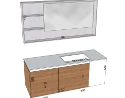 Baxar Mobile per il bagno M2 system in offerta- Mobili Bagno Sospeso