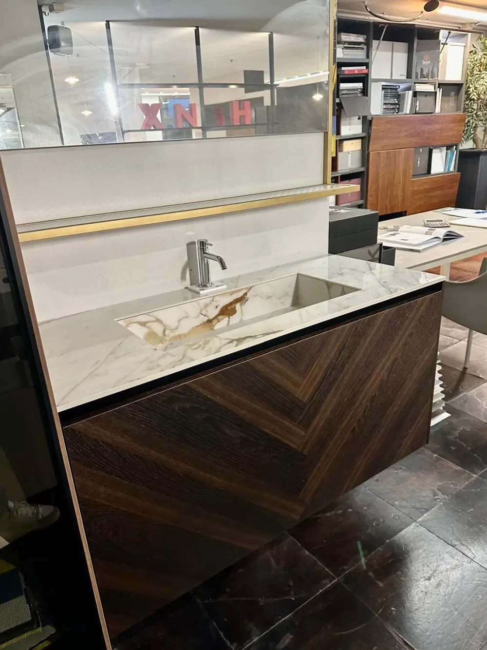 Mobile per il bagno Bluna spina di pesce a prezzi convenienti^Binova Discount