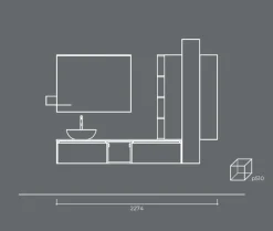 Cerasa Mobile per il bagno Segno 15 a prezzi convenienti- Mobili Bagno Sospeso