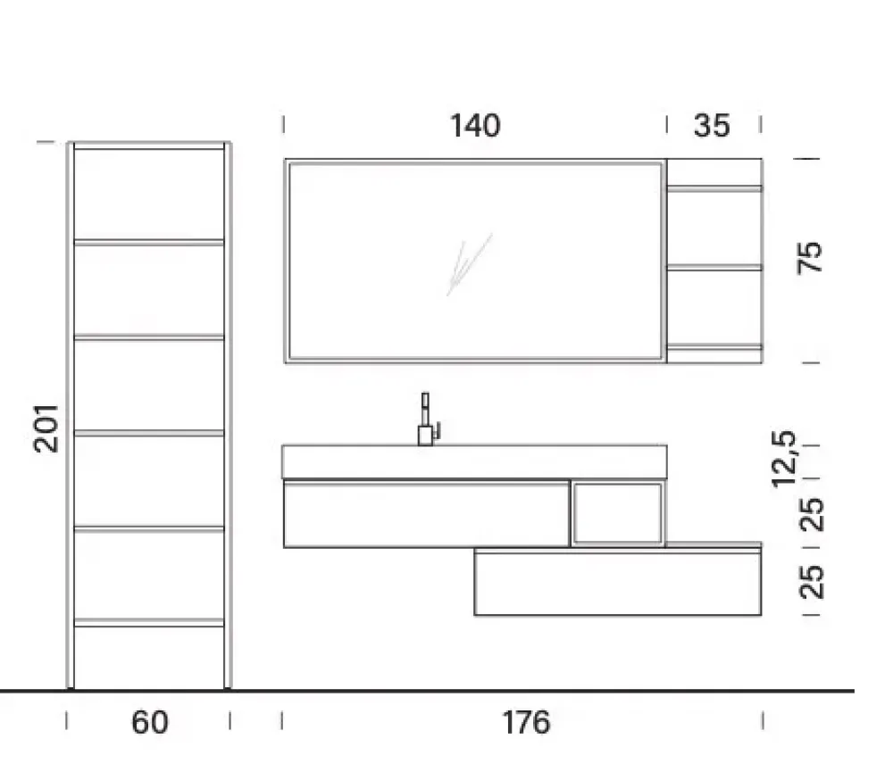 Mobile per il bagno Bg010 in offerta^Compab New