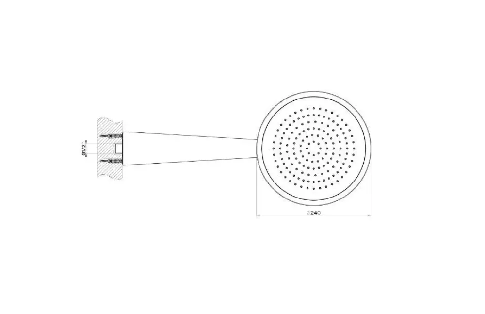Mobile per il bagno Cono soffione anticalcare a parete, orientabile, finitura cromo 45151 031 completo di braccio doccia a prezzi outlet Mobili Bagno Sospeso