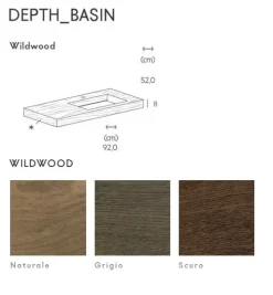 Lago Mobile per il bagno Depth basin wildwood a prezzi outlet- Mobili Bagno Sospeso