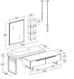 Sale Mobile per il bagno L.08 in offerta Mobili Bagno A Terra