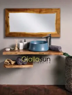 Outlet Etnico Mobile per il bagno Top bagno legno massello a prezzi convenienti- Mobili Bagno Sospeso