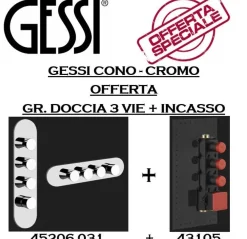 Clearance Mobile per la sala da bagno Cono gruppo doccia 3 vie termostatico parte esterna 45206 031 + parte incasso 43105 a prezzo scontato Mobili Bagno Sospeso