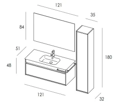 Mobile per la sala da bagno Duetto 06 a prezzo Outlet^Mastella Sale